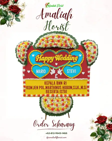 Papan Bunga Pernikahan Bunguran Batubi